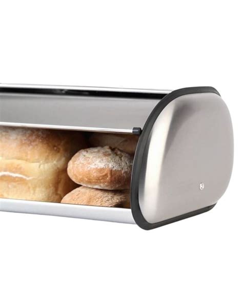 oggi stainless steel bread box|large stainless steel bread box.